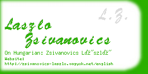 laszlo zsivanovics business card